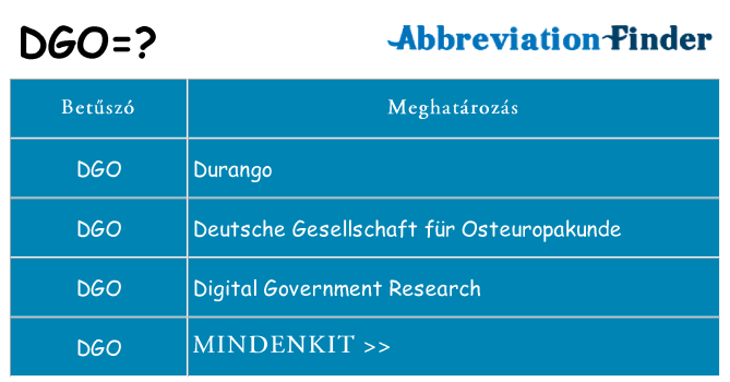 Mi a(z) dgo állni