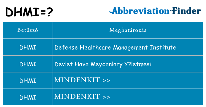 Mi a(z) dhmi állni