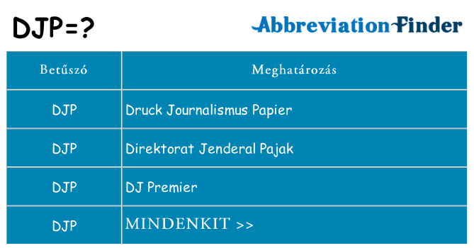 Mi a(z) djp állni