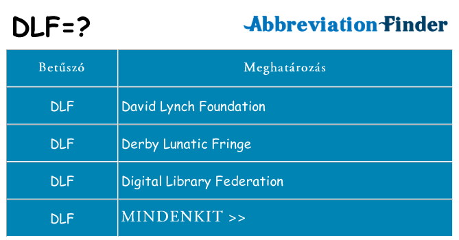 Mi a(z) dlf állni