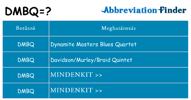 Mi a(z) dmbq állni