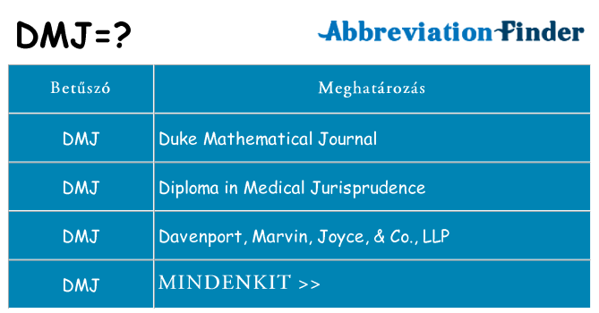 Mi a(z) dmj állni