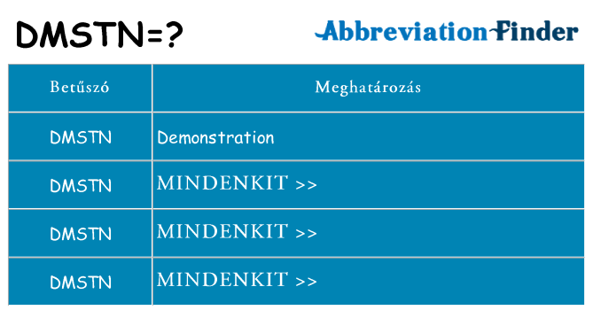 Mi a(z) dmstn állni