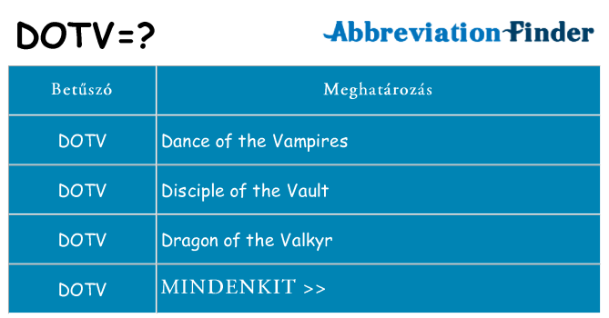 Mi a(z) dotv állni