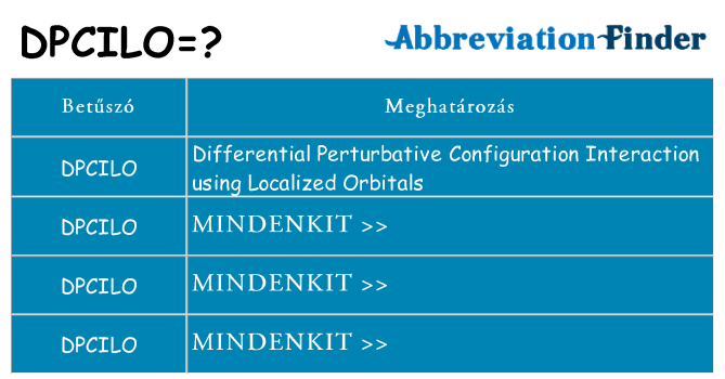 Mi a(z) dpcilo állni