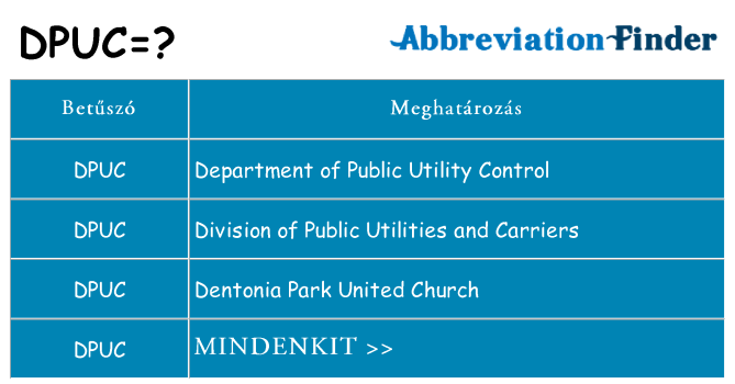 Mi a(z) dpuc állni