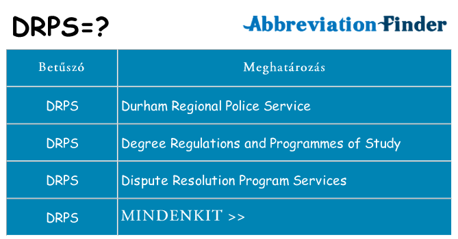 Mi a(z) drps állni