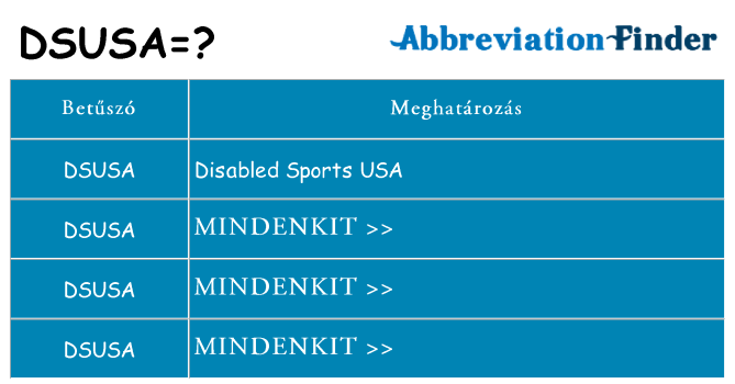 Mi a(z) dsusa állni