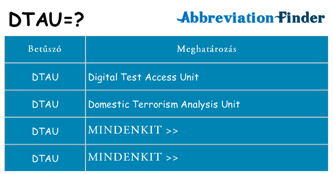 Mi a(z) dtau állni