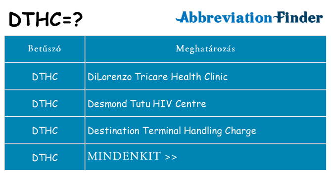 Mi a(z) dthc állni
