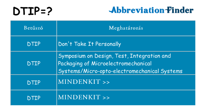 Mi a(z) dtip állni