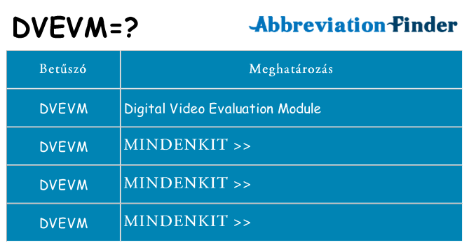 Mi a(z) dvevm állni