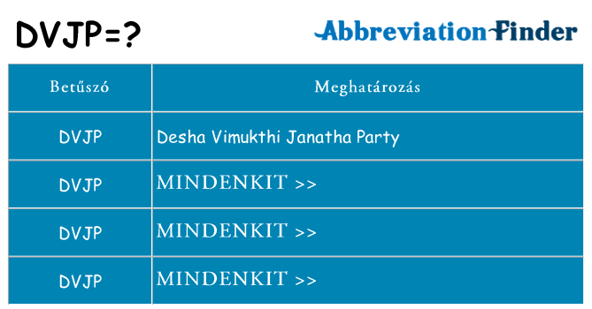 Mi a(z) dvjp állni