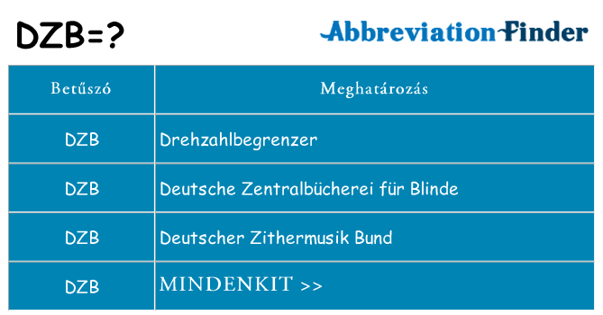 Mi a(z) dzb állni