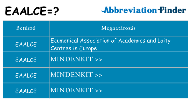 Mi a(z) eaalce állni