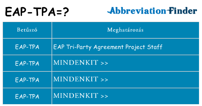 Mi a(z) eap-tpa állni