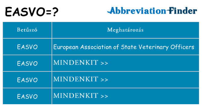 Mi a(z) easvo állni