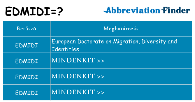 Mi a(z) edmidi állni