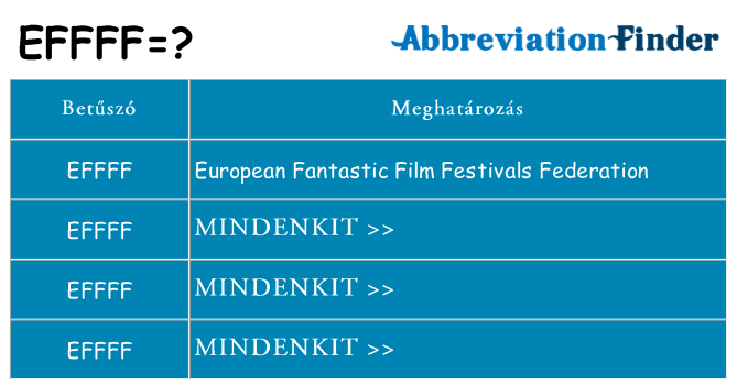 Mi a(z) effff állni