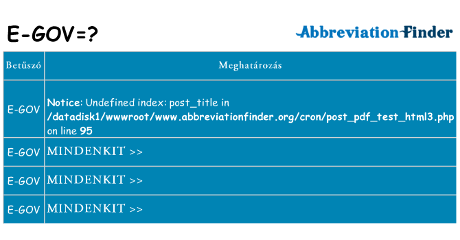 Mi a(z) e-gov állni
