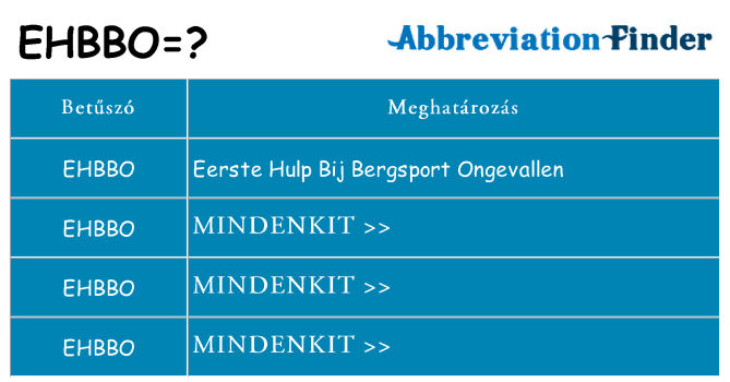 Mi a(z) ehbbo állni