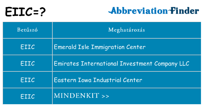 Mi a(z) eiic állni
