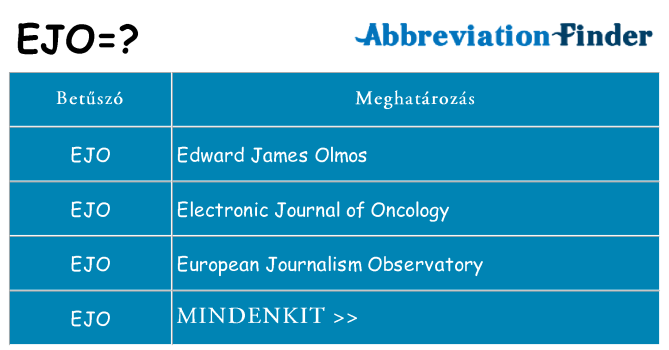 Mi a(z) ejo állni