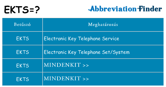 Mi a(z) ekts állni
