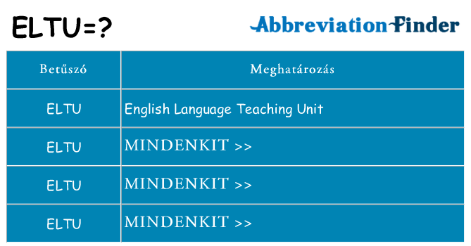 Mi a(z) eltu állni