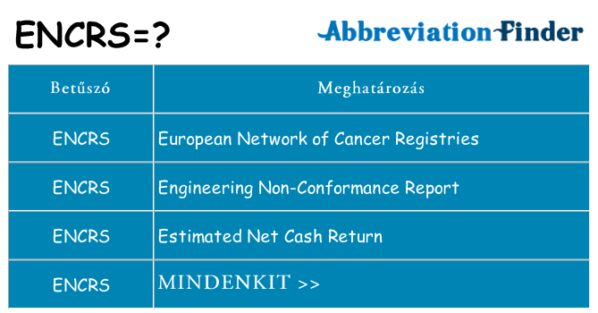 Mi a(z) encrs állni