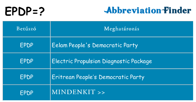Mi a(z) epdp állni
