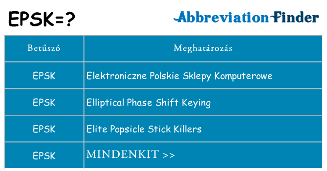 Mi a(z) epsk állni