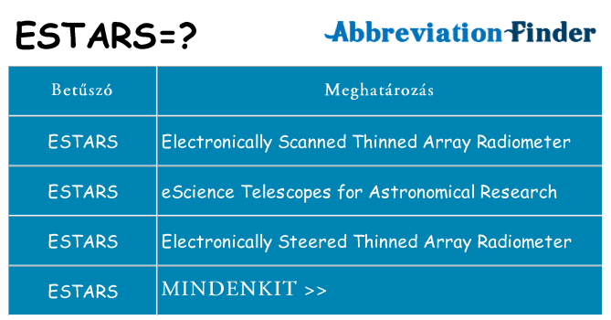 Mi a(z) estars állni