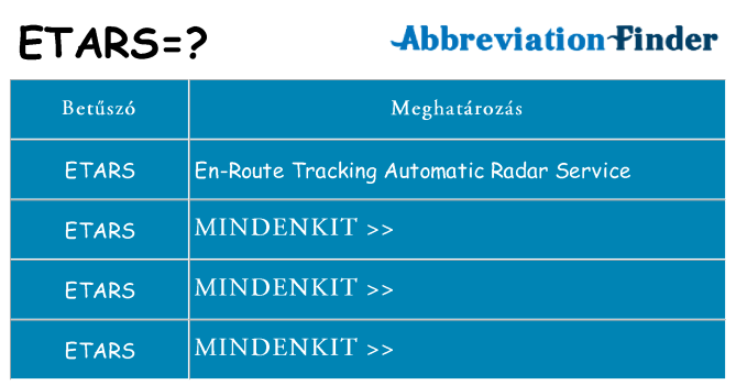 Mi a(z) etars állni