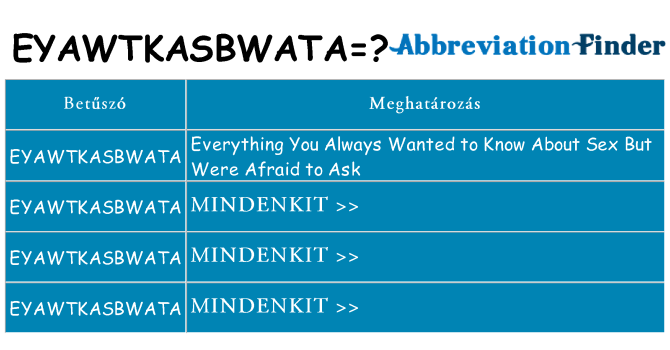 Mi a(z) eyawtkasbwata állni