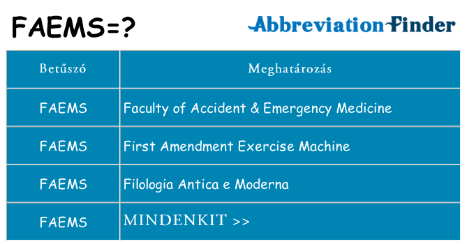 Mi a(z) faems állni