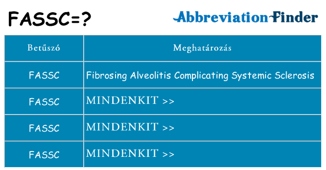 Mi a(z) fassc állni
