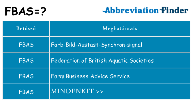 Mi a(z) fbas állni