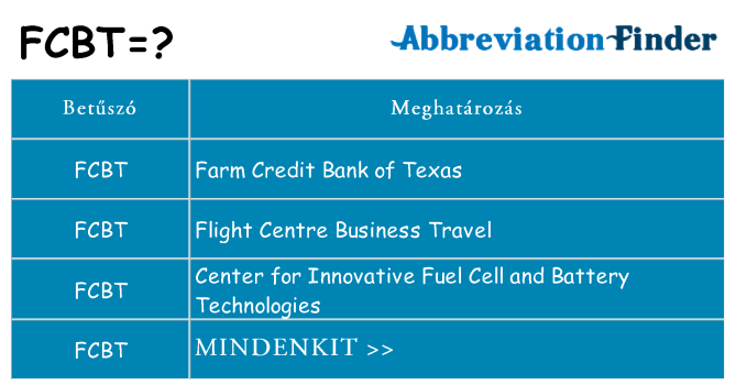 Mi a(z) fcbt állni