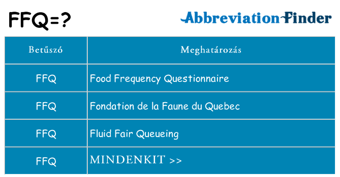 Mi a(z) ffq állni