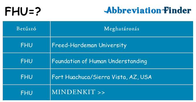 Mi a(z) fhu állni