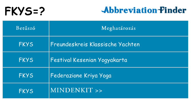 Mi a(z) fkys állni