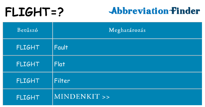 Mi a(z) flight állni