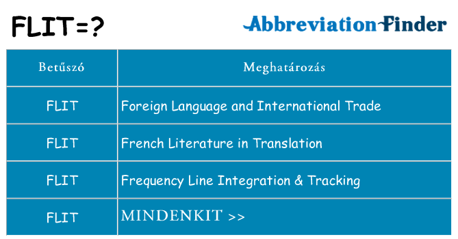 Mi a(z) flit állni
