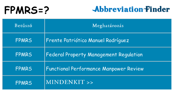Mi a(z) fpmrs állni