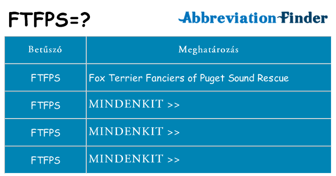 Mi a(z) ftfps állni