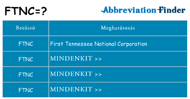 Mi a(z) ftnc állni