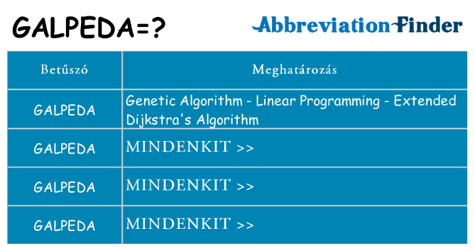 Mi a(z) galpeda állni