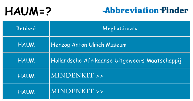 Mi a(z) haum állni