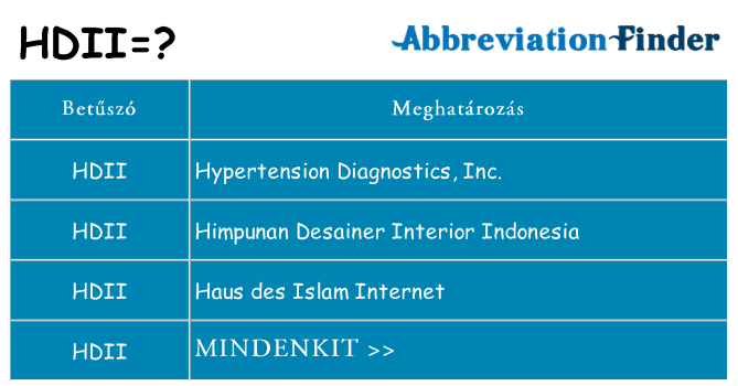 Mi a(z) hdii állni